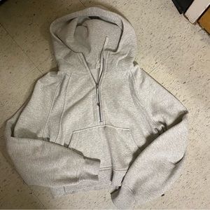 Lululemon Grey Scuba Half Zip Hoodie